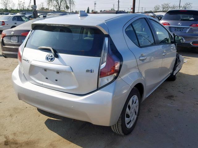 JTDKDTB35F1099066 - 2015 TOYOTA PRIUS C SILVER photo 4