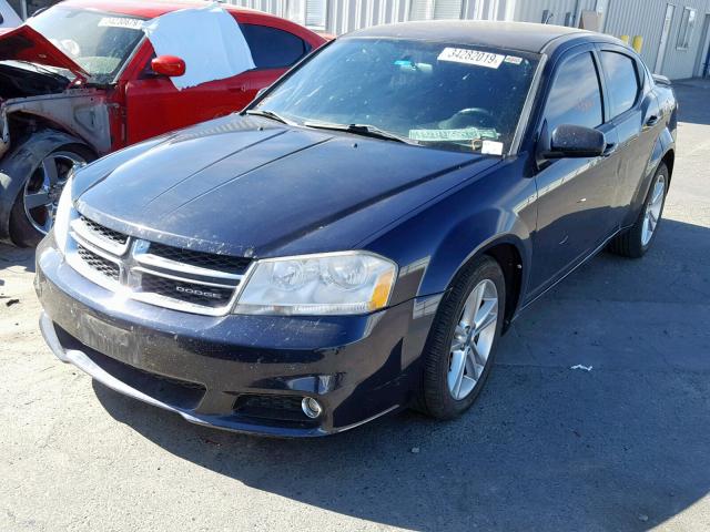 1B3BD1FG8BN512197 - 2011 DODGE AVENGER MA BLUE photo 2