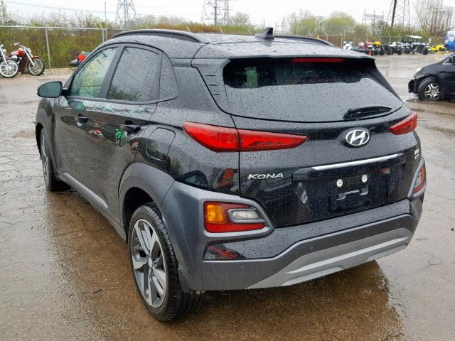 KM8K5CA59KU253623 - 2019 HYUNDAI KONA ULTIM BLACK photo 3