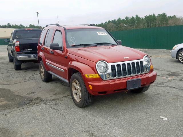 1J4GL58K75W698386 - 2005 JEEP LIBERTY LI BURGUNDY photo 1