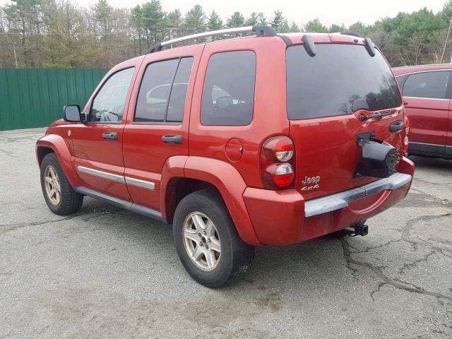 1J4GL58K75W698386 - 2005 JEEP LIBERTY LI BURGUNDY photo 3