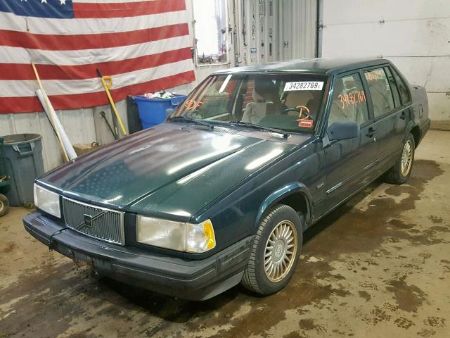 YV1JS8310R1171253 - 1994 VOLVO 940 GREEN photo 2