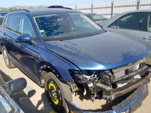 3VV3B7AX6JM006137 - 2018 VOLKSWAGEN TIGUAN SE BLUE photo 1