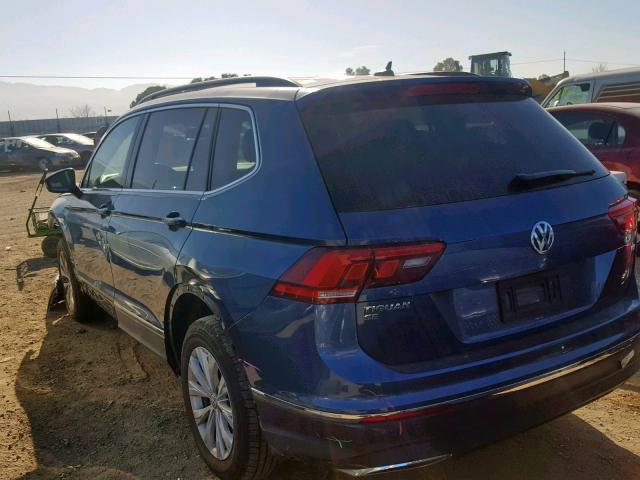 3VV3B7AX6JM006137 - 2018 VOLKSWAGEN TIGUAN SE BLUE photo 3