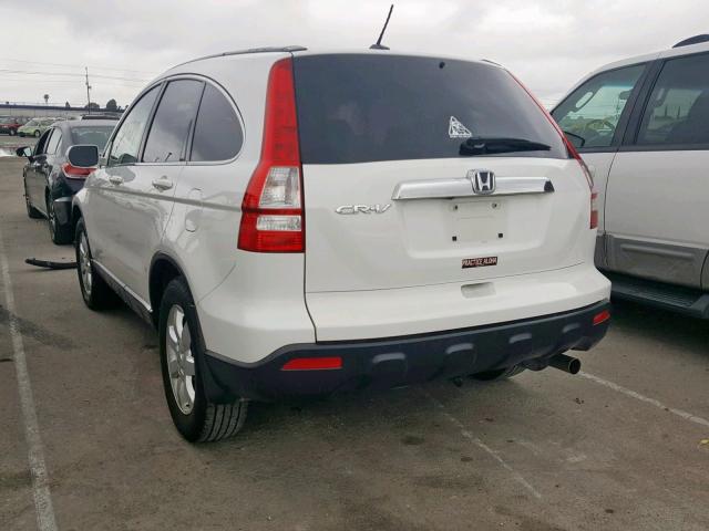 JHLRE38739C006384 - 2009 HONDA CR-V EXL WHITE photo 3