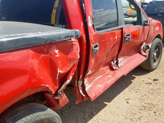 1FTRW12W47KC37098 - 2007 FORD F150 SUPER RED photo 9