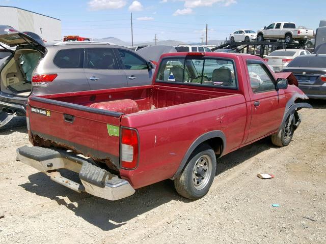 1N6DD21S2WC365477 - 1998 NISSAN FRONTIER X RED photo 4