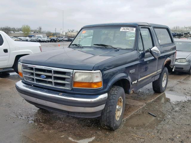 1FMEU15HXSLB98100 - 1995 FORD BRONCO U10 BLUE photo 2