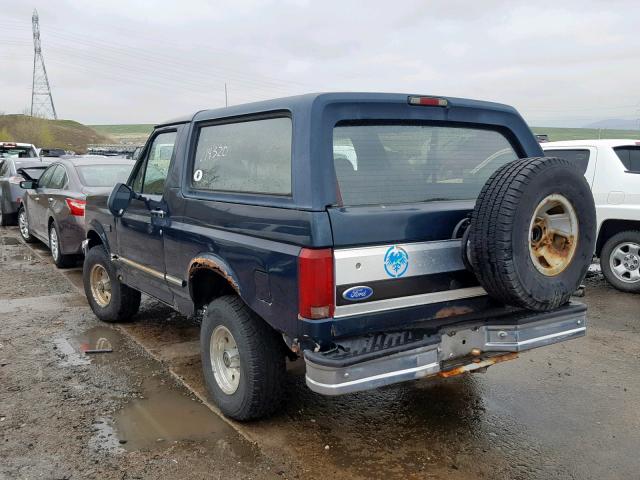 1FMEU15HXSLB98100 - 1995 FORD BRONCO U10 BLUE photo 3