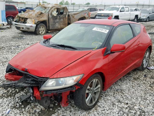 JHMZF1D49BS006233 - 2011 HONDA CR-Z RED photo 2