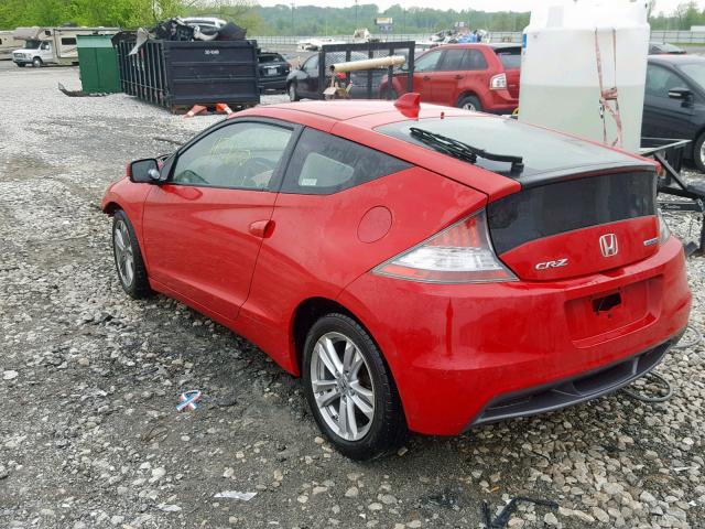 JHMZF1D49BS006233 - 2011 HONDA CR-Z RED photo 3