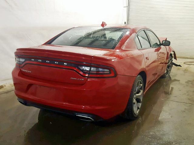 2C3CDXHG8FH866792 - 2015 DODGE CHARGER SX RED photo 4