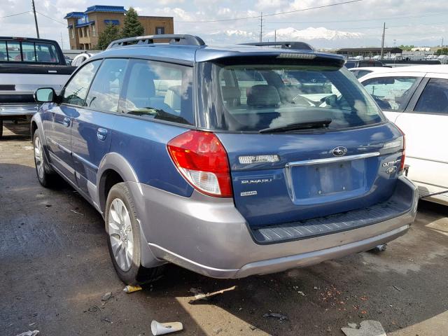 4S4BP86C884341991 - 2008 SUBARU OUTBACK 3. BLUE photo 3