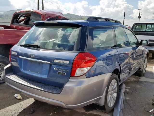 4S4BP86C884341991 - 2008 SUBARU OUTBACK 3. BLUE photo 4