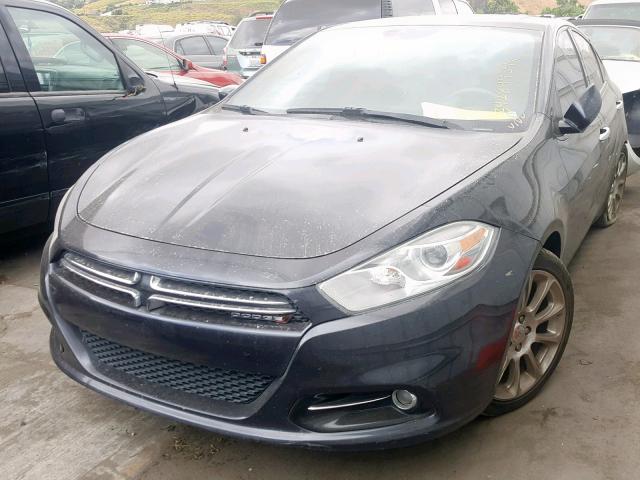 1C3CDFCH5DD143485 - 2013 DODGE DART LIMIT GRAY photo 2