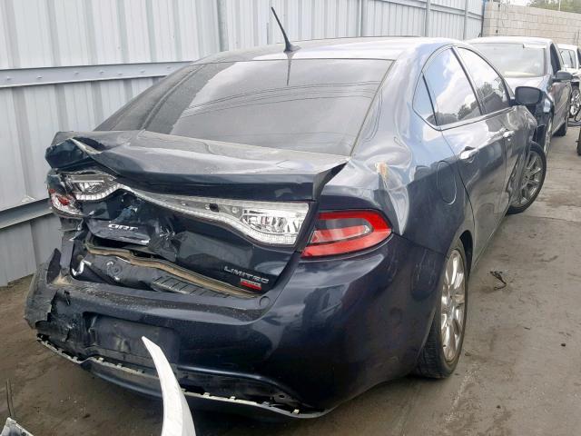 1C3CDFCH5DD143485 - 2013 DODGE DART LIMIT GRAY photo 4