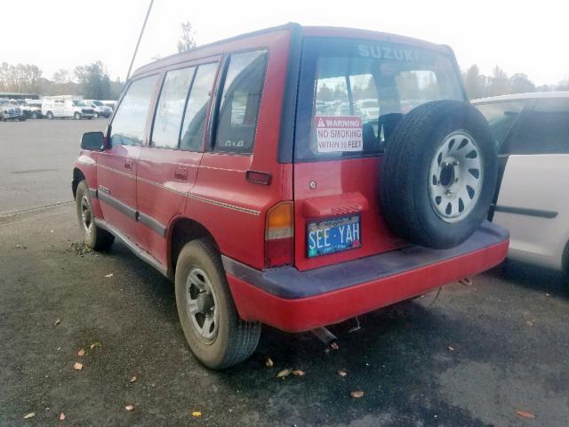 2S3TD03V7V6403904 - 1997 SUZUKI SIDEKICK J RED photo 3