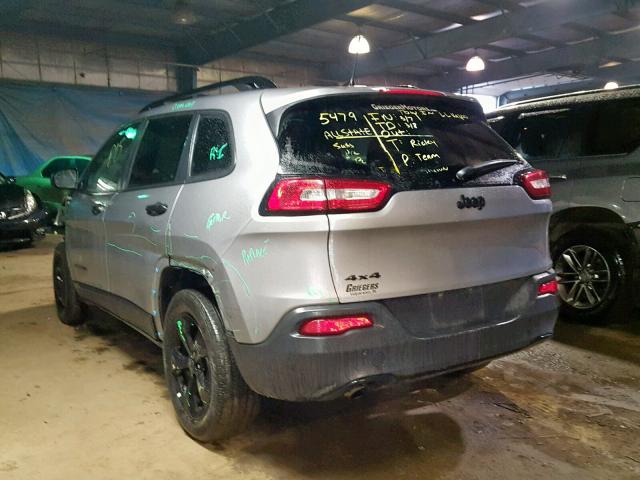 1C4PJMAB8HW569108 - 2017 JEEP CHEROKEE S GRAY photo 3