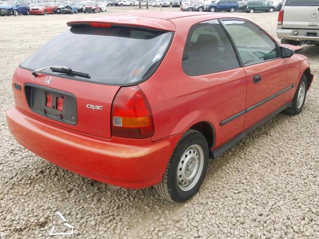 2HGEJ6342TH119111 - 1996 HONDA CIVIC DX RED photo 4