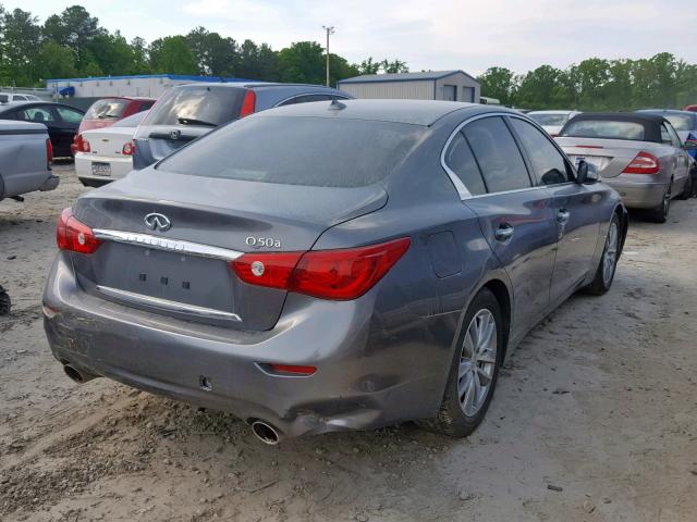 JN1BV7AP1FM338834 - 2015 INFINITI Q50 BASE GRAY photo 4