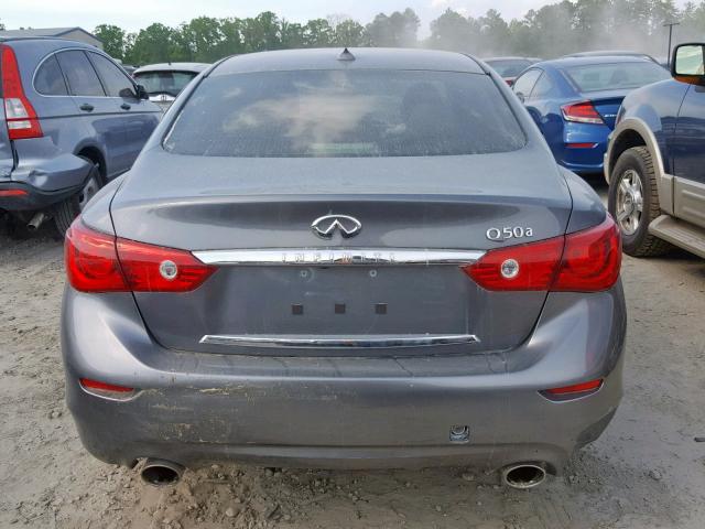 JN1BV7AP1FM338834 - 2015 INFINITI Q50 BASE GRAY photo 9