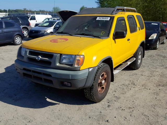 5N1ED28T21C553040 - 2001 NISSAN XTERRA XE YELLOW photo 2