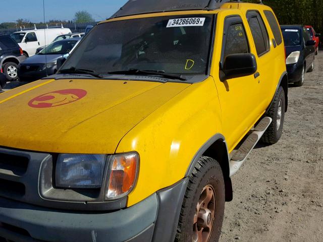 5N1ED28T21C553040 - 2001 NISSAN XTERRA XE YELLOW photo 9