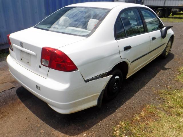 2HGES16324H568843 - 2004 HONDA CIVIC DX V WHITE photo 4