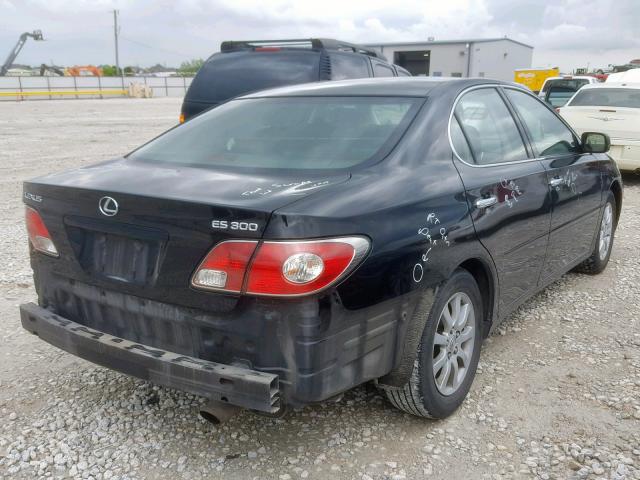 JTHBF30G830120637 - 2003 LEXUS ES 300 BLACK photo 4