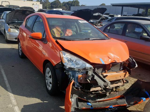 JTDKDTB31D1037953 - 2013 TOYOTA PRIUS C ORANGE photo 1