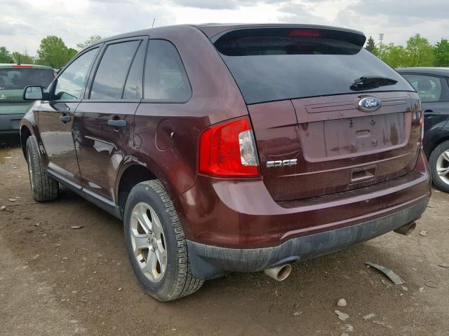 2FMDK4GC7CBA53716 - 2012 FORD EDGE SE BROWN photo 3