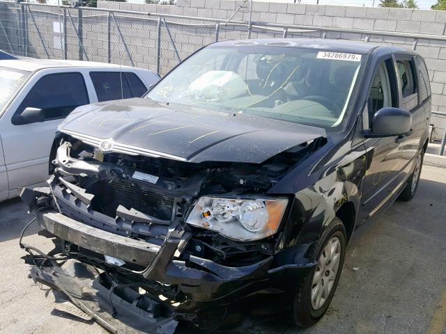 2A8HR44H68R630423 - 2008 CHRYSLER TOWN & COU BLACK photo 2