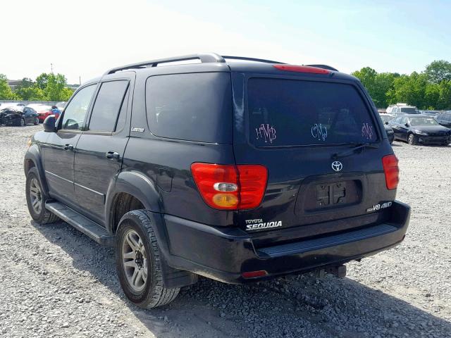 5TDBT48A33S188633 - 2003 TOYOTA SEQUOIA LI BLACK photo 3