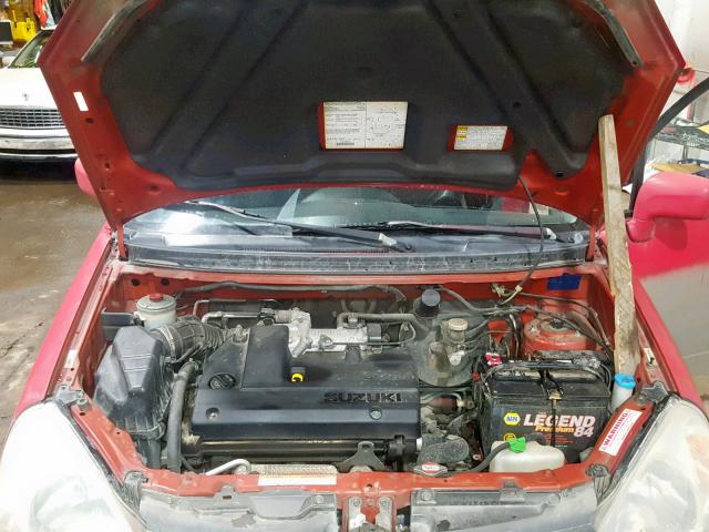 JS2RD41H635201857 - 2003 SUZUKI AERIO SX RED photo 7