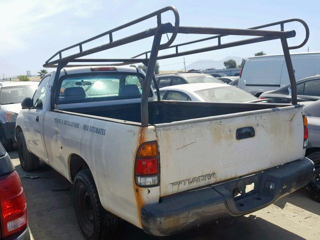 5TBJN32154S448193 - 2004 TOYOTA TUNDRA WHITE photo 3