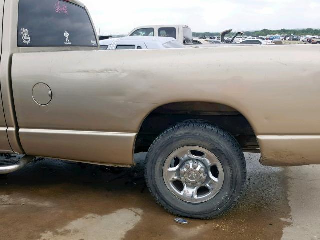 3D7KA28693G700843 - 2003 DODGE RAM 2500 S ოქროსფერი ფოტო 9
