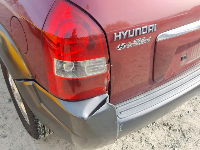 KM8JM12DX5U174815 - 2005 HYUNDAI TUCSON GL RED photo 9