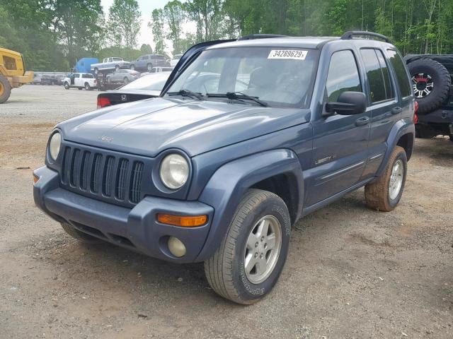 1J4GL58K22W255980 - 2002 JEEP LIBERTY LI BLUE photo 2