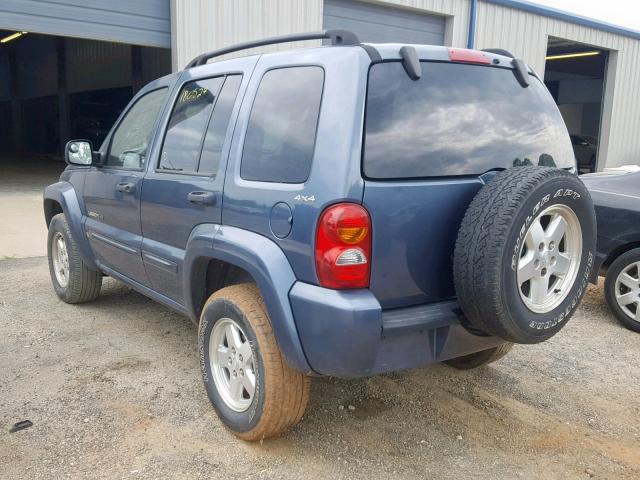 1J4GL58K22W255980 - 2002 JEEP LIBERTY LI BLUE photo 3