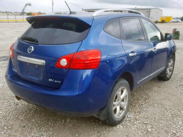 JN8AS5MV9BW286047 - 2011 NISSAN ROGUE S BLUE photo 4