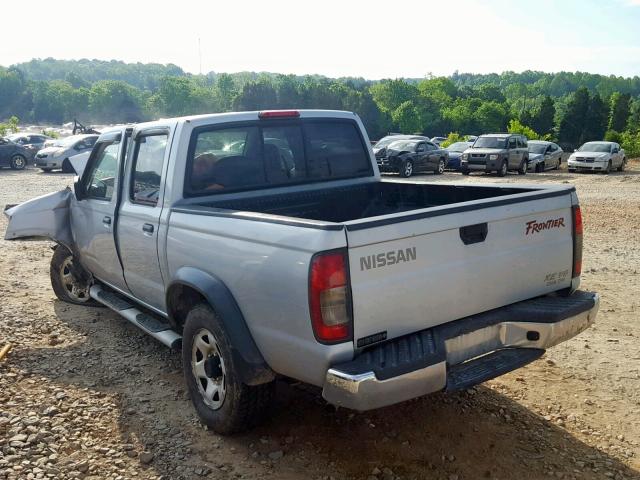 1N6ED27T3YC301844 - 2000 NISSAN FRONTIER C SILVER photo 3