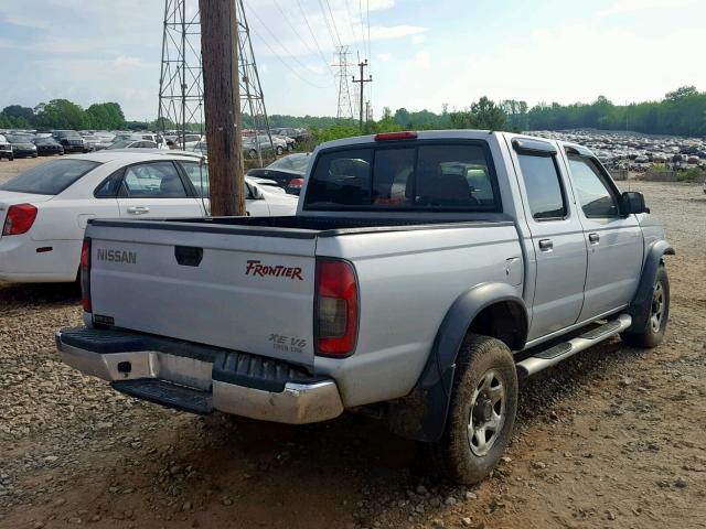 1N6ED27T3YC301844 - 2000 NISSAN FRONTIER C SILVER photo 4