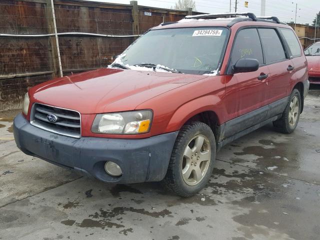 JF1SG63623H726204 - 2003 SUBARU FORESTER 2 RED photo 2