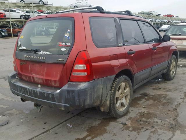 JF1SG63623H726204 - 2003 SUBARU FORESTER 2 RED photo 4