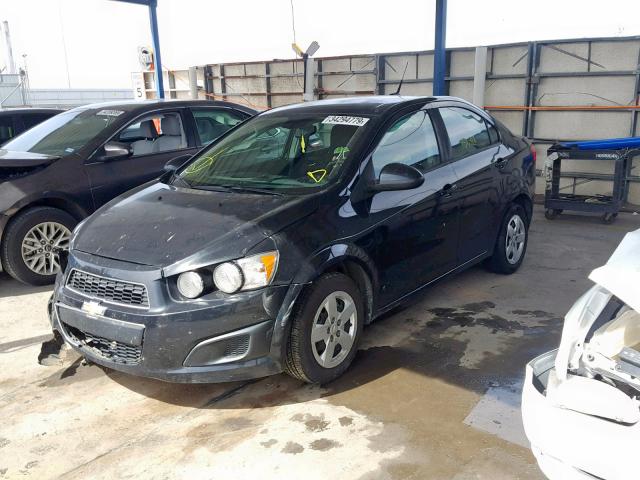 1G1JA5SHXD4121854 - 2013 CHEVROLET SONIC LS BLACK photo 2
