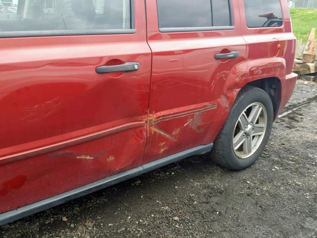 1J8FF48W27D315158 - 2007 JEEP PATRIOT LI RED photo 9