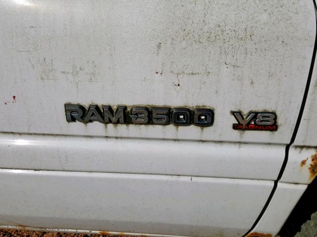 3B6MC36531M248579 - 2001 DODGE RAM 3500 WHITE photo 10