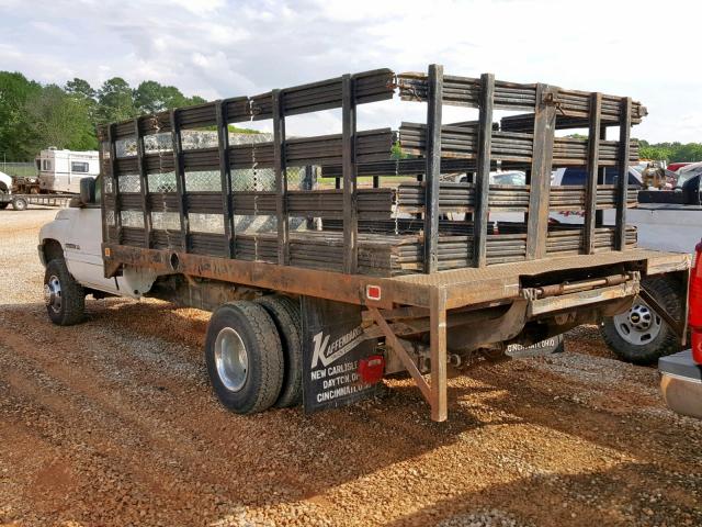 3B6MC36531M248579 - 2001 DODGE RAM 3500 WHITE photo 3