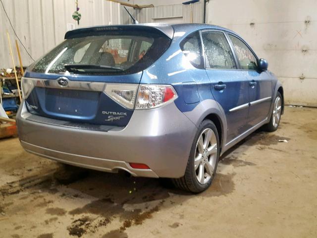 JF1GH63638H823342 - 2008 SUBARU IMPREZA OU BLUE photo 4