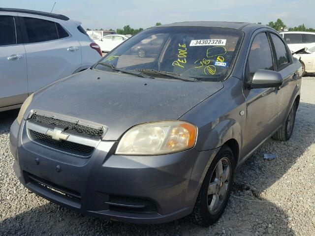 KL1TG56627B146116 - 2007 CHEVROLET AVEO LT GRAY photo 2